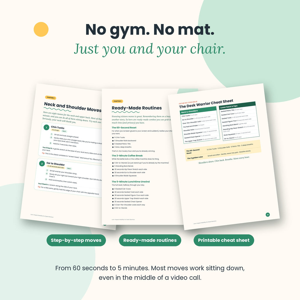 Your Neck Called. It Wants a Break. (16 Tiny Desk Stretches, No Sweat Required) PDF