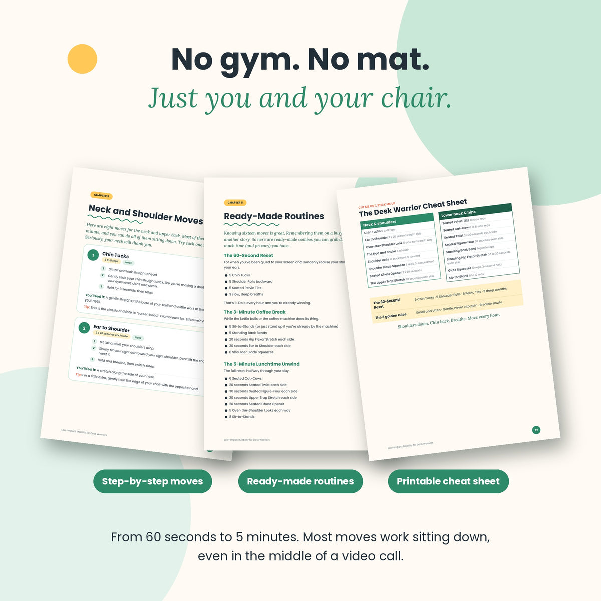 Your Neck Called. It Wants a Break. (16 Tiny Desk Stretches, No Sweat Required) PDF
